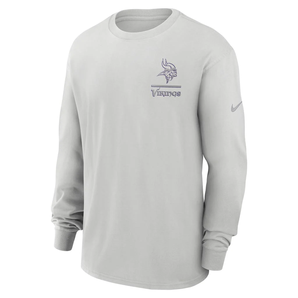 NFL Minnesota Vikings Nike Heavy Max90 Long Sleeve T-Shirt - Gray - Image 2