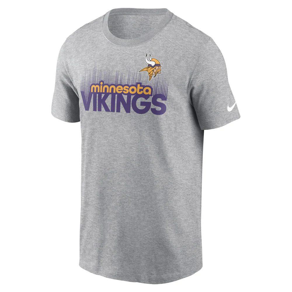 NFL Minnesota Vikings Nike Local Essential T-Shirt - Heather Gray - Image 2