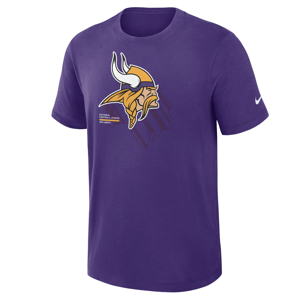 NFL Minnesota Vikings Nike Slub T-Shirt - Purple - Image 2