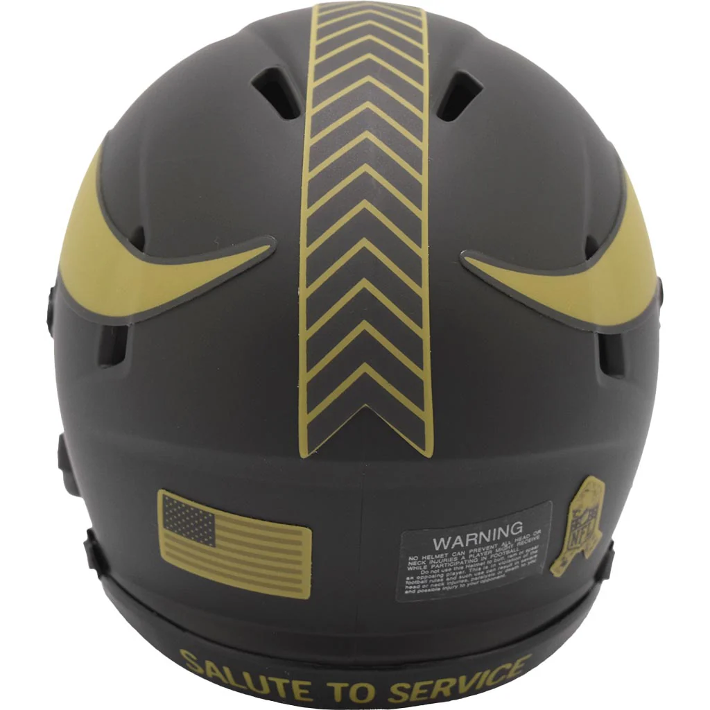 NFL Minnesota Vikings Riddell 2025 Salute to Service Mini Speed Helmet - Green - Image 2