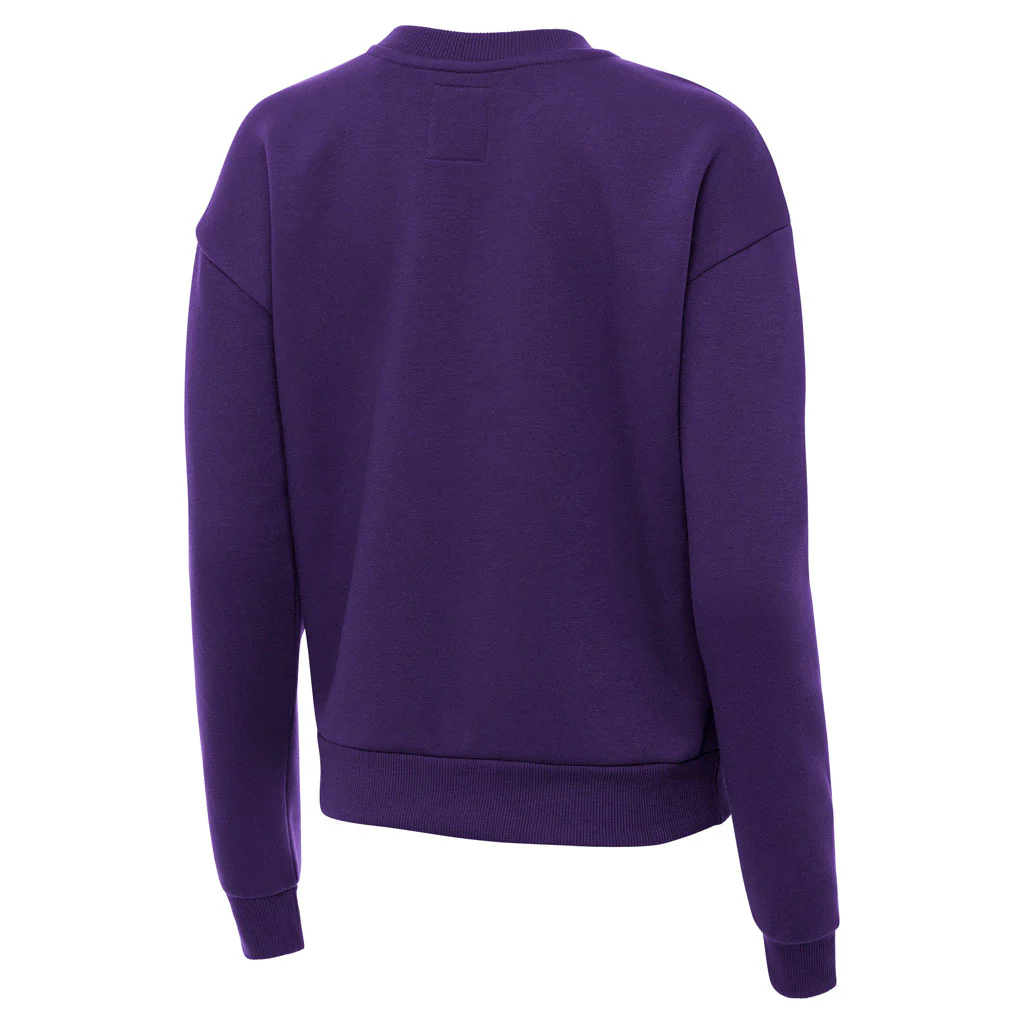 NFL Minnesota Vikings Women's Antigua Full Front Victory Crewneck Sweater - Purple - Image 2