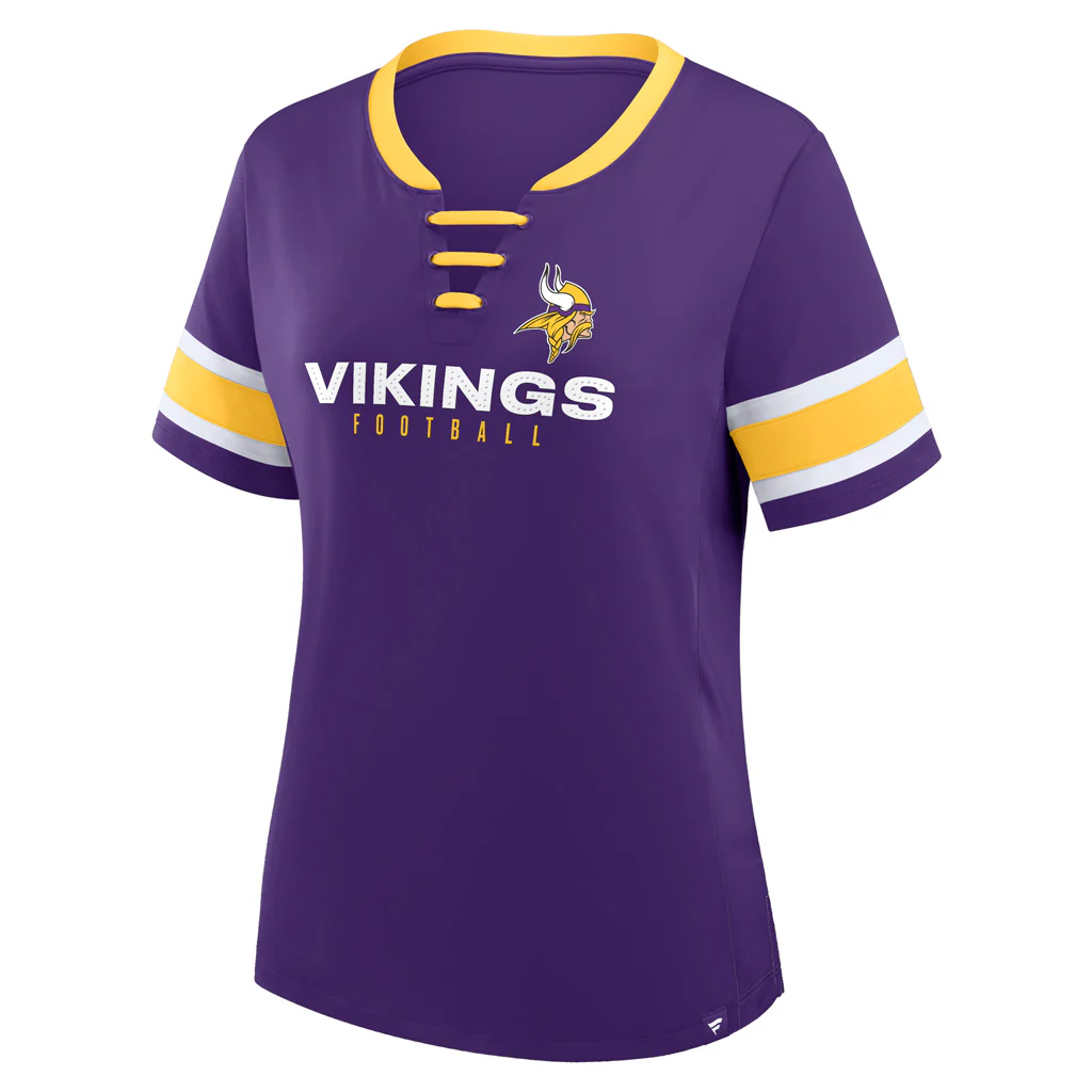 NFL Minnesota Vikings Women's Fanatics Draw Play Athena Lace-Up Top - Purple - Image 2