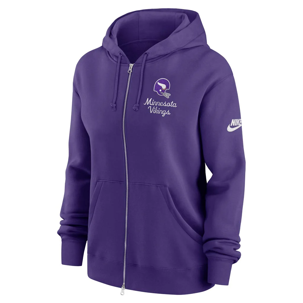 NFL Minnesota Vikings Women's Nike Rewind Phoenix Full-Zip Hoodie - Purple - Image 2