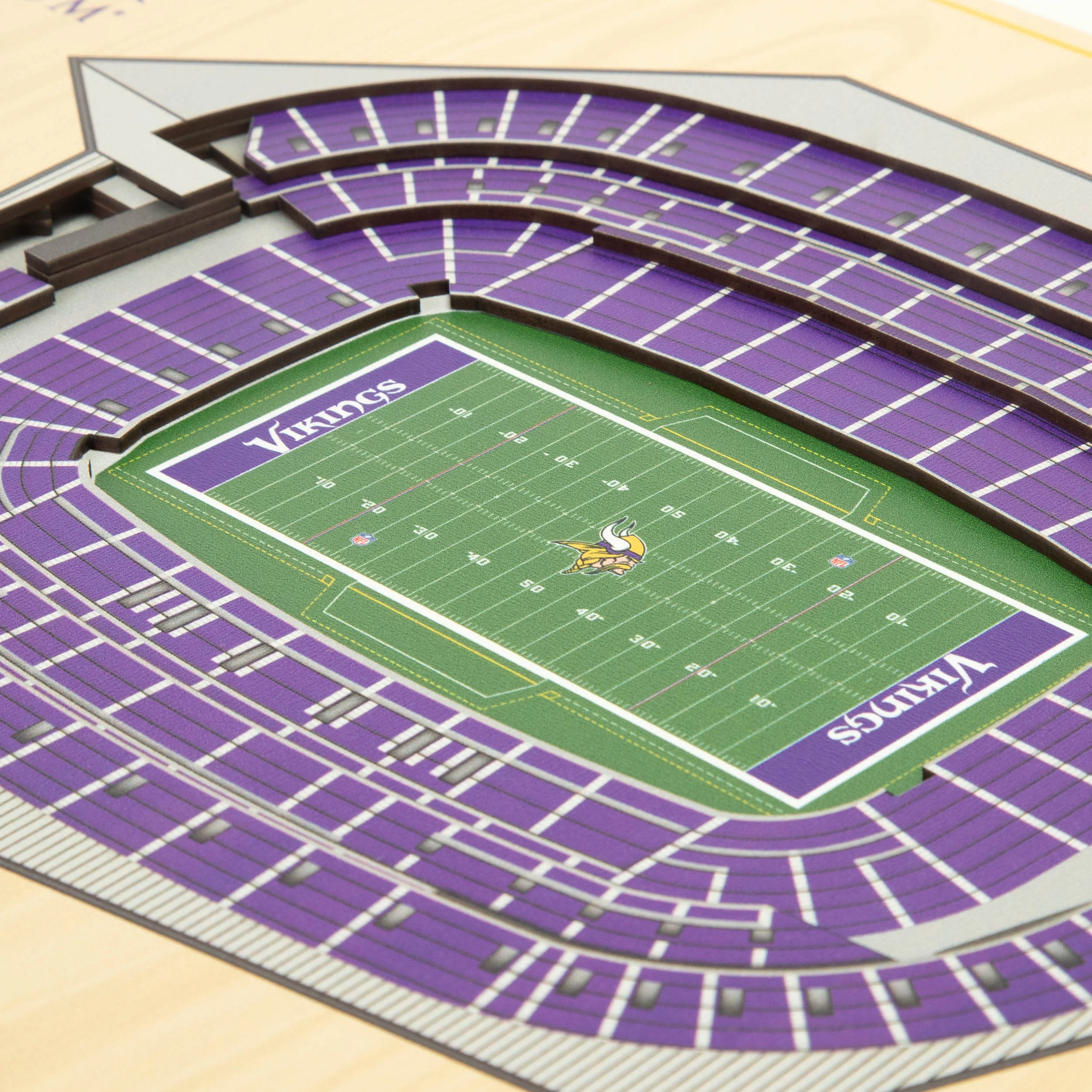 NFL Minnesota Vikings You the fan 5-Layer Stadium View Wall Art - Image 3