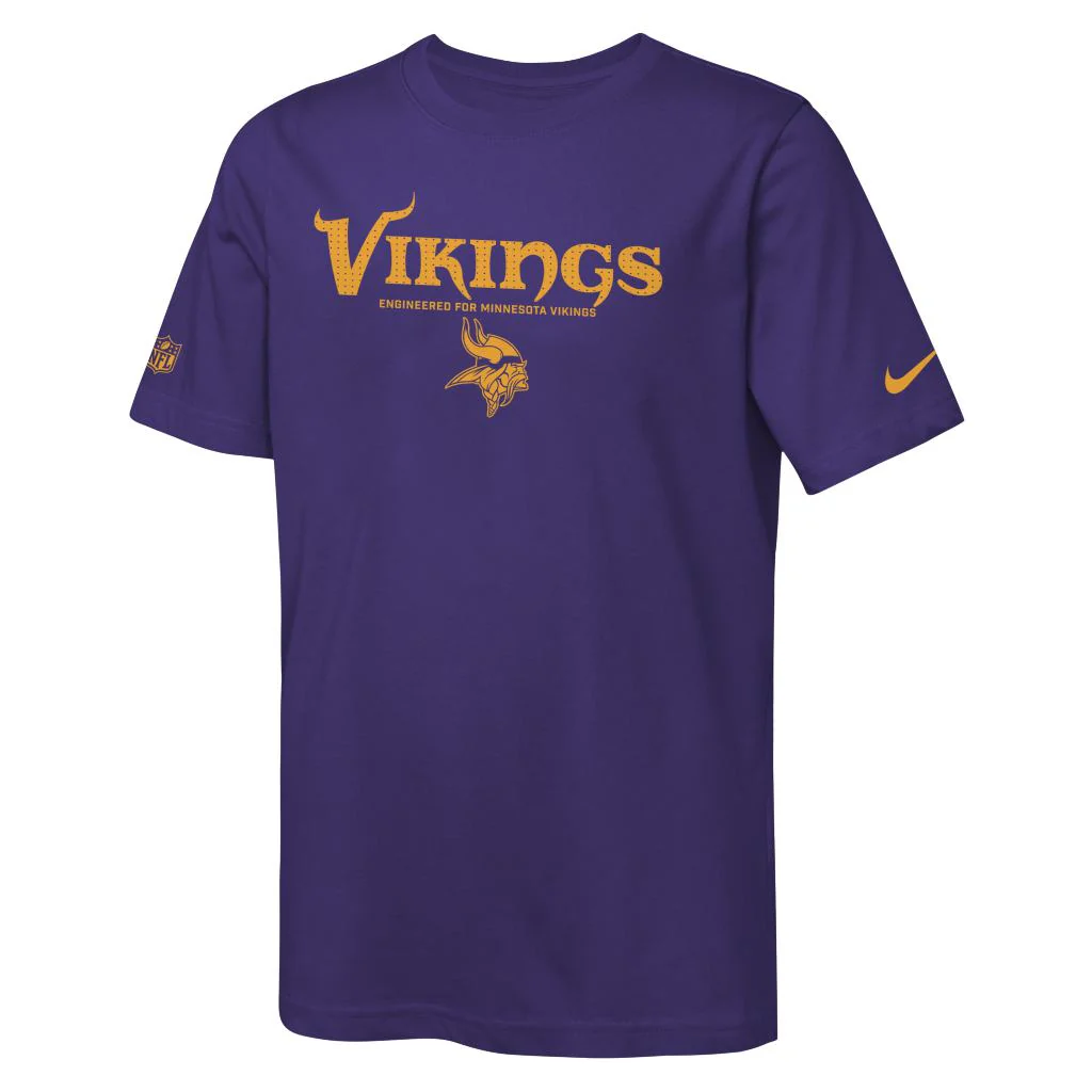 NFL Minnesota Vikings Youth Nike Team Issue T-Shirt - Purple - Image 2