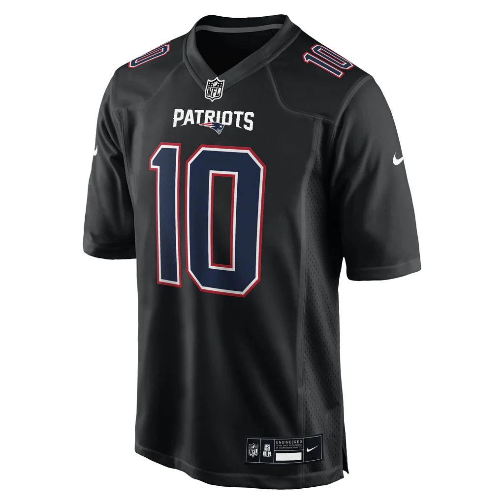 NFL New England Patriots Drake Maye Nike Fashion Game Jersey - Black - Image 2