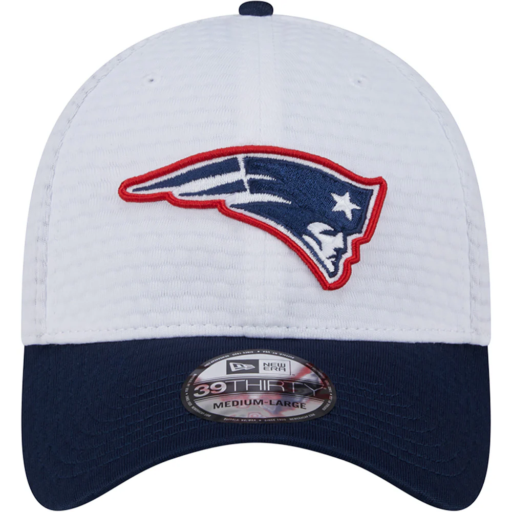 NFL New England Patriots New Era 2024 Training 39THIRTY Flex Fit Hat - White - Image 3