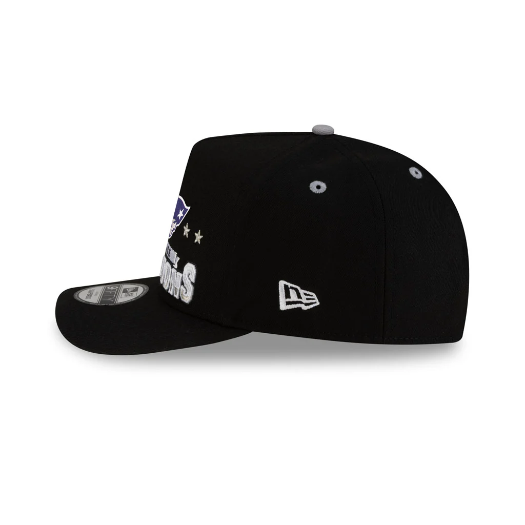 NFL New England Patriots New Era Super Bowl LX Conf Champ 9FIFTY A-Frame Hat - Black - Image 4