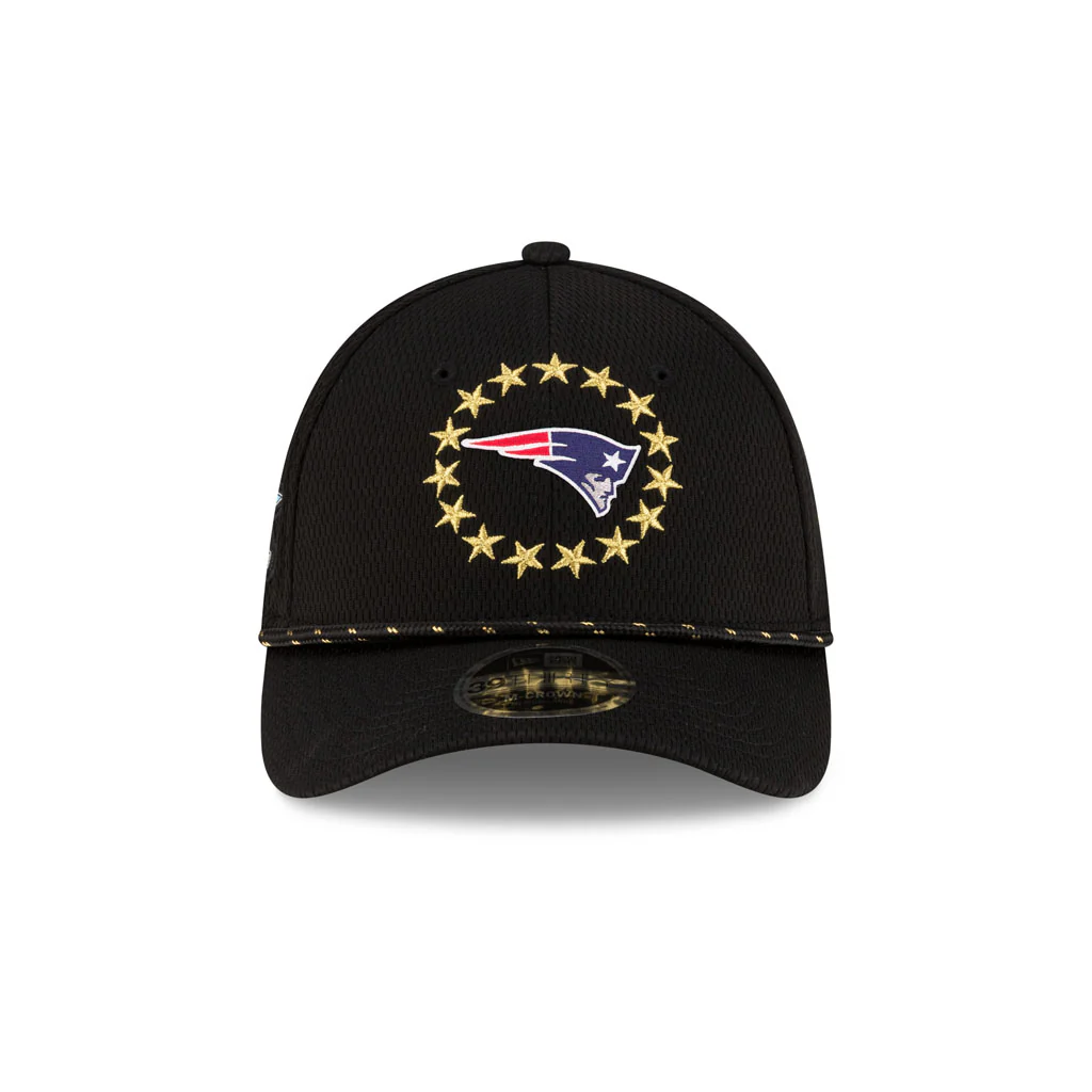 NFL New England Patriots New Era Super Bowl LX Participation 39THIRTY M-Crown Flex Fit Hat - Black - Image 3
