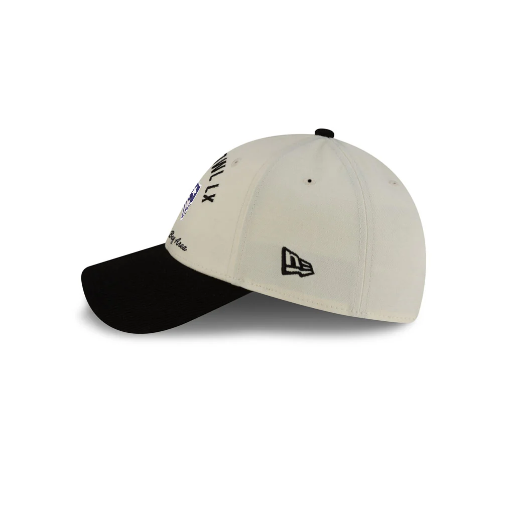 NFL New England Patriots New Era Super Bowl LX Participation 9FORTY Stretch Snap Hat - Cream - Image 4