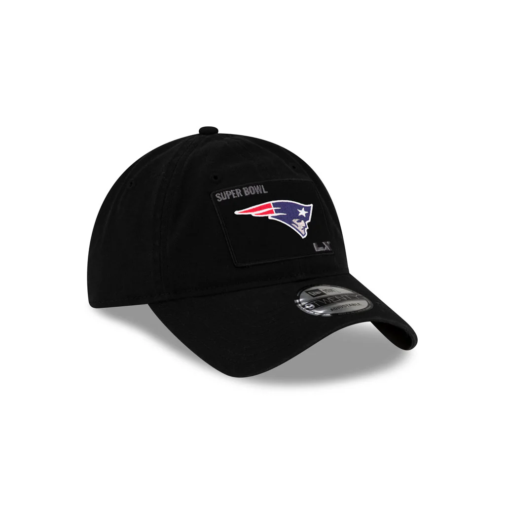 NFL New England Patriots New Era Super Bowl LX Participation 9TWENTY Adjustable Hat - Black - Image 2