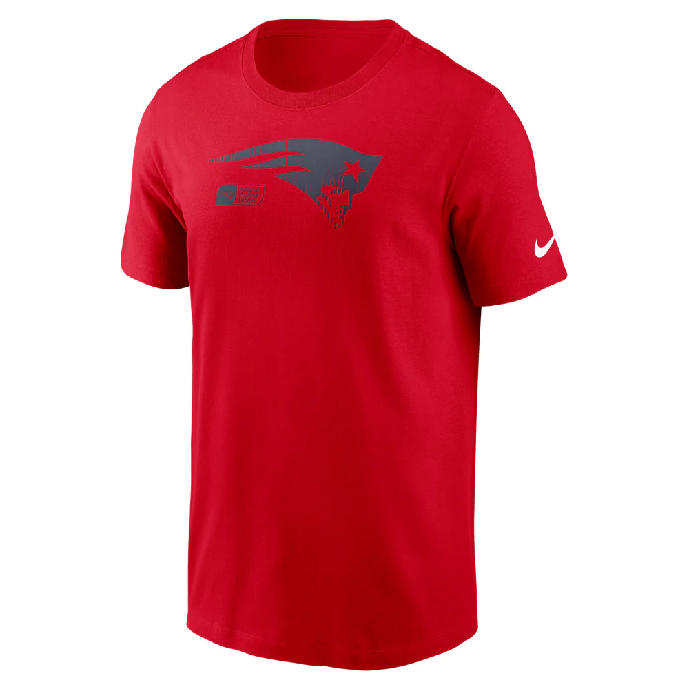 NFL New England Patriots Nike Faded Essential T-Shirt - Red - Image 2
