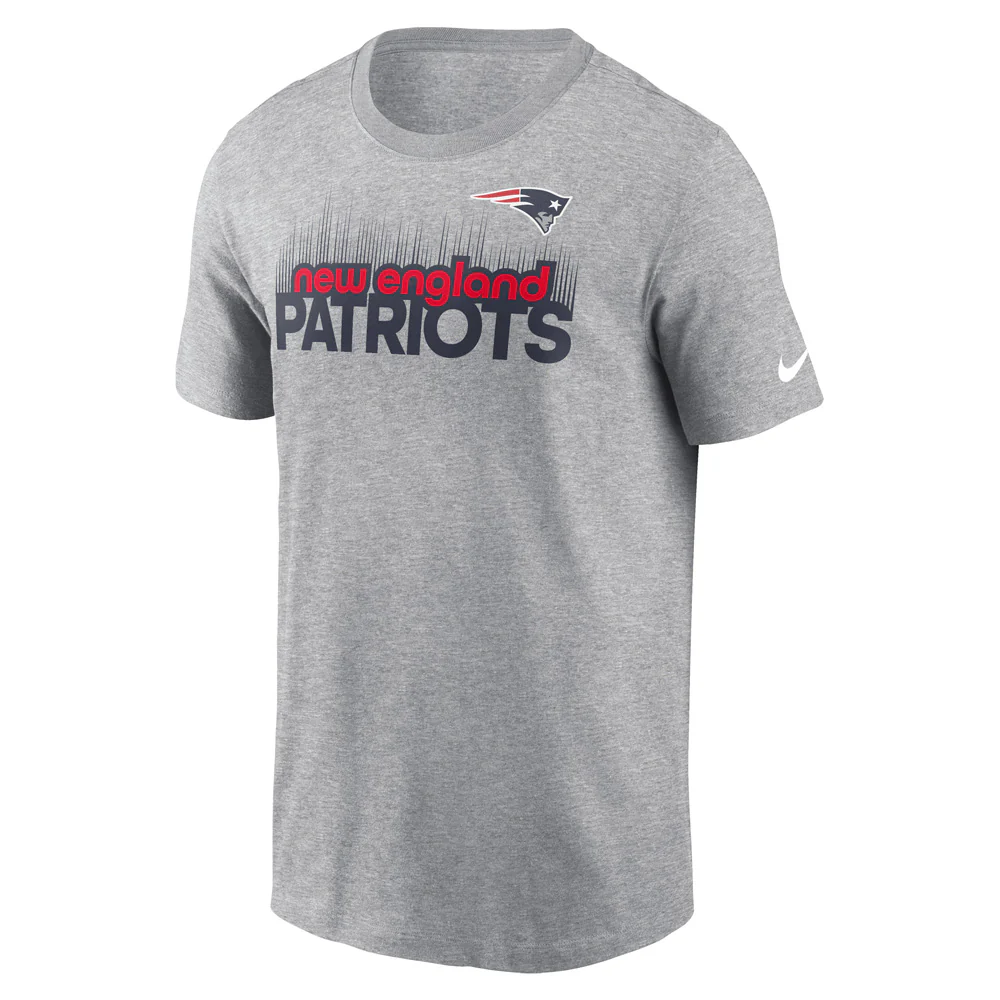 NFL New England Patriots Nike Local Essential T-Shirt - Heather Gray - Image 2