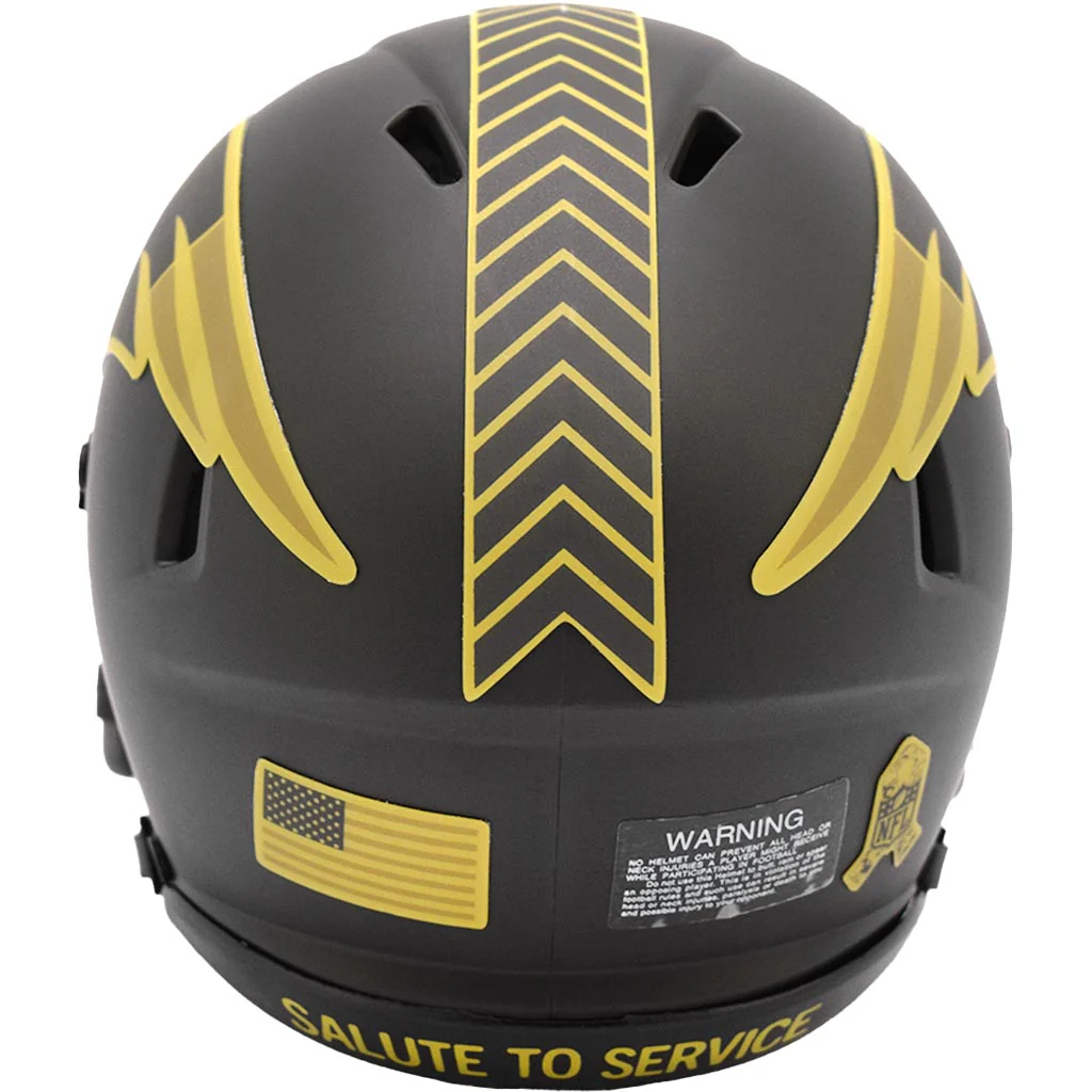 NFL New England Patriots Riddell 2025 Salute to Service Mini Speed Helmet - Green - Image 2