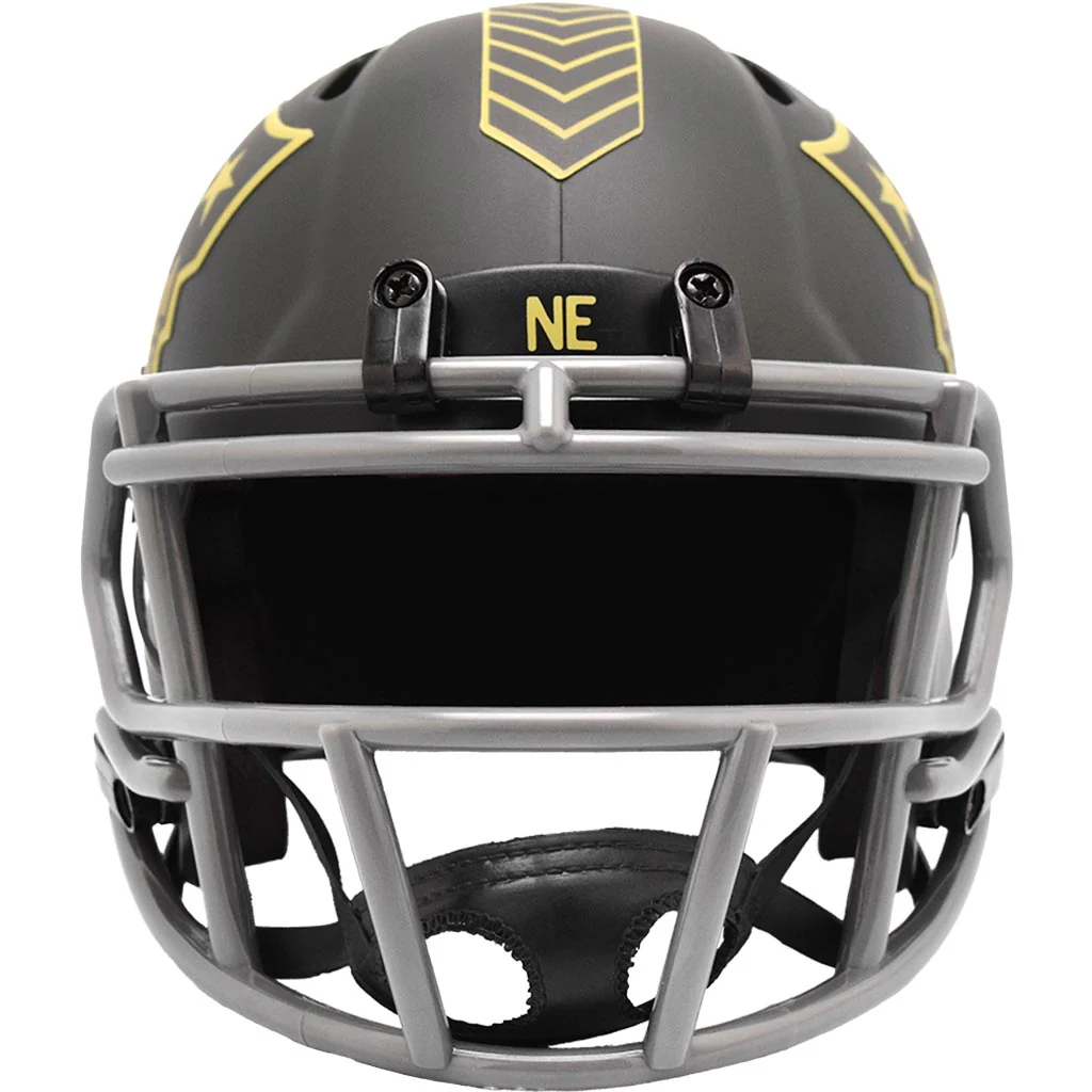 NFL New England Patriots Riddell 2025 Salute to Service Mini Speed Helmet - Green - Image 3