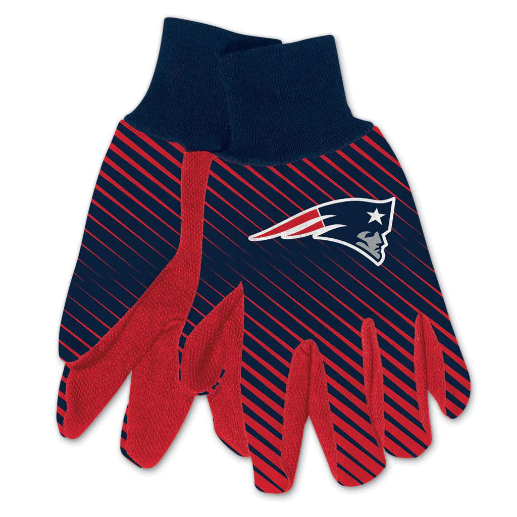 NFL New England Patriots WinCraft Team Stripe Utility Gloves - Navy