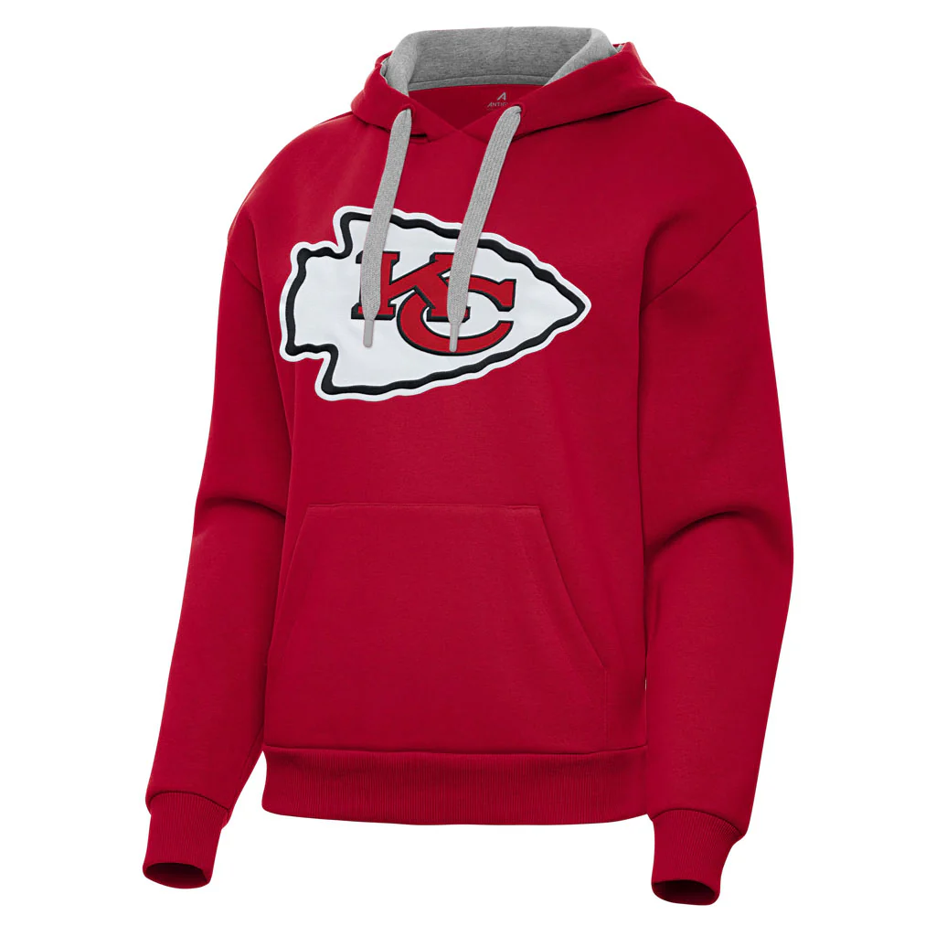 NFL Kansas City Chiefs Women's Antigua Full Front Victory Pullover Hoodie - Red