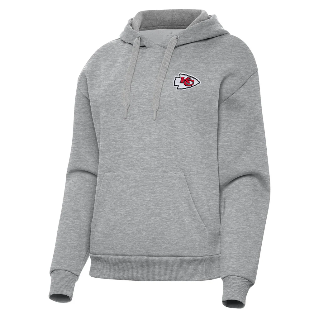 NFL Kansas City Chiefs Women's Antigua Victory Pullover Hoodie - Heather gray