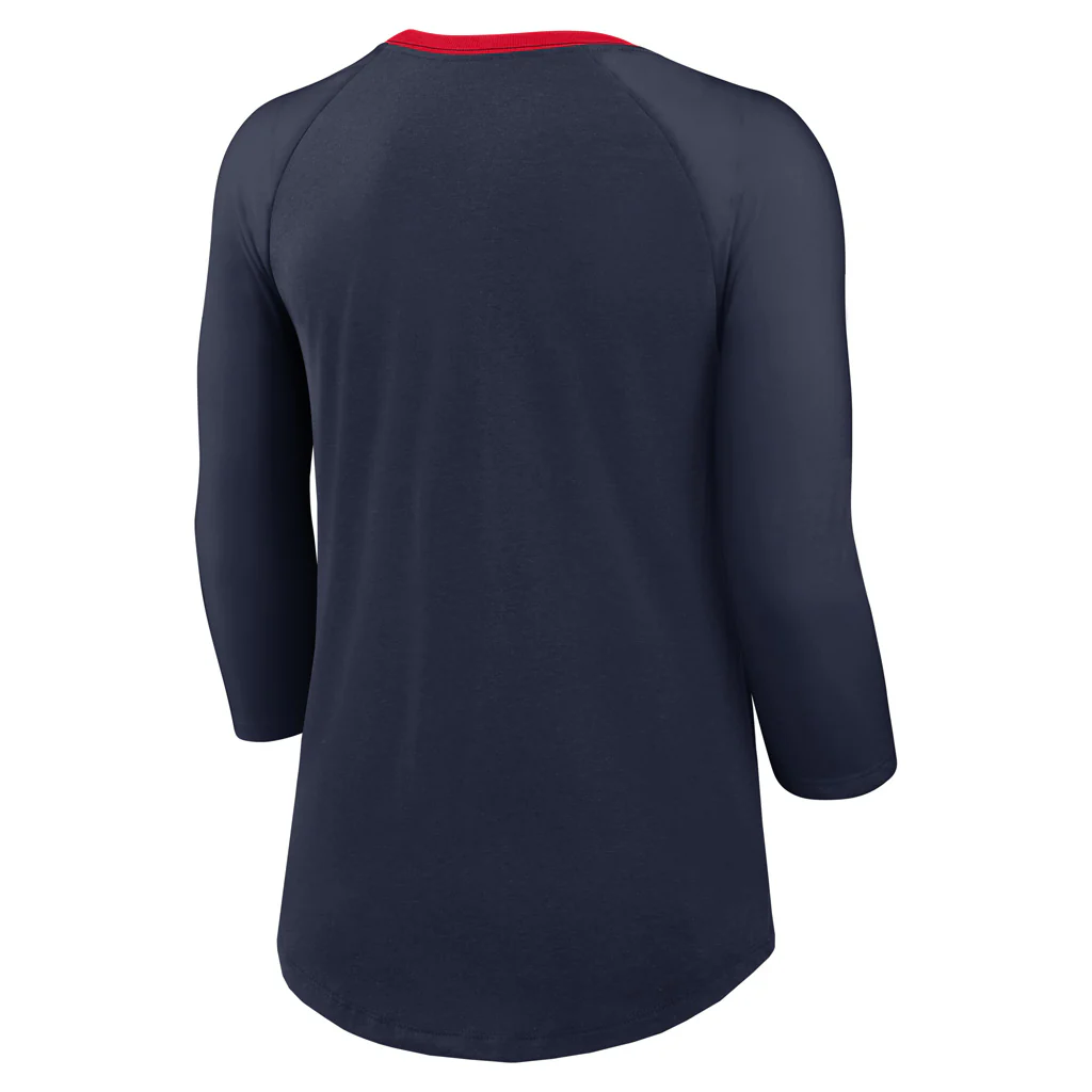 NFL New England Patriots Women's Nike Fashion 3/4 Sleeve T-Shirt - Navy - Image 3