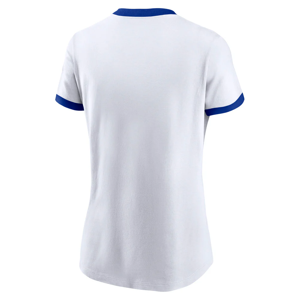 NFL New England Patriots Women's Nike Rewind Ringer T-Shirt - White - Image 2
