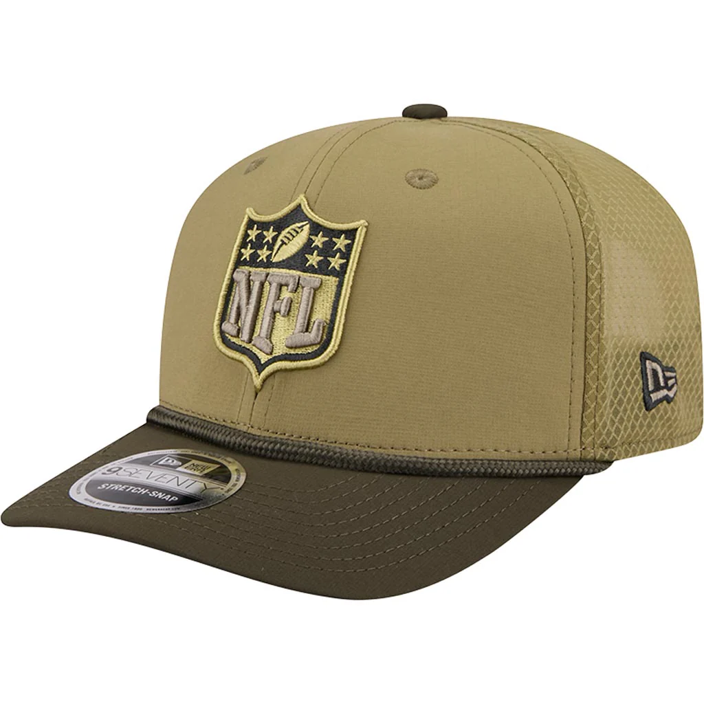 NFL New Era 2025 Salute to Service 9SEVENTY Stretch-Snapback Hat - Green - Image 2