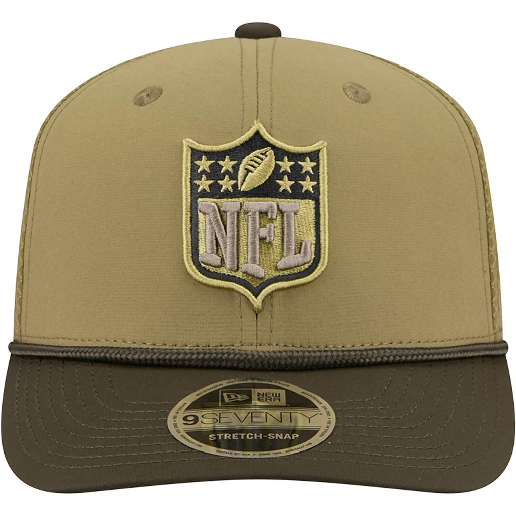 NFL New Era 2025 Salute to Service 9SEVENTY Stretch-Snapback Hat - Green - Image 3
