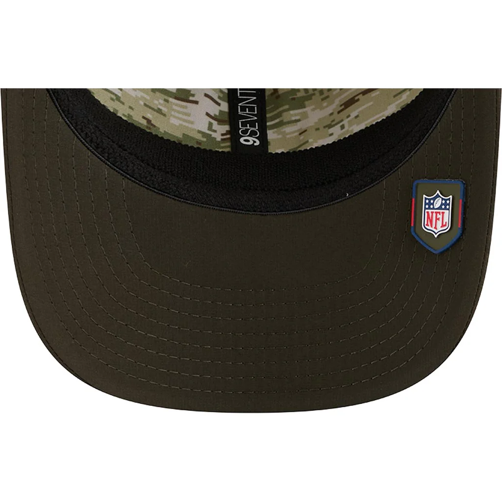 NFL New Era 2025 Salute to Service 9SEVENTY Stretch-Snapback Hat - Green - Image 5