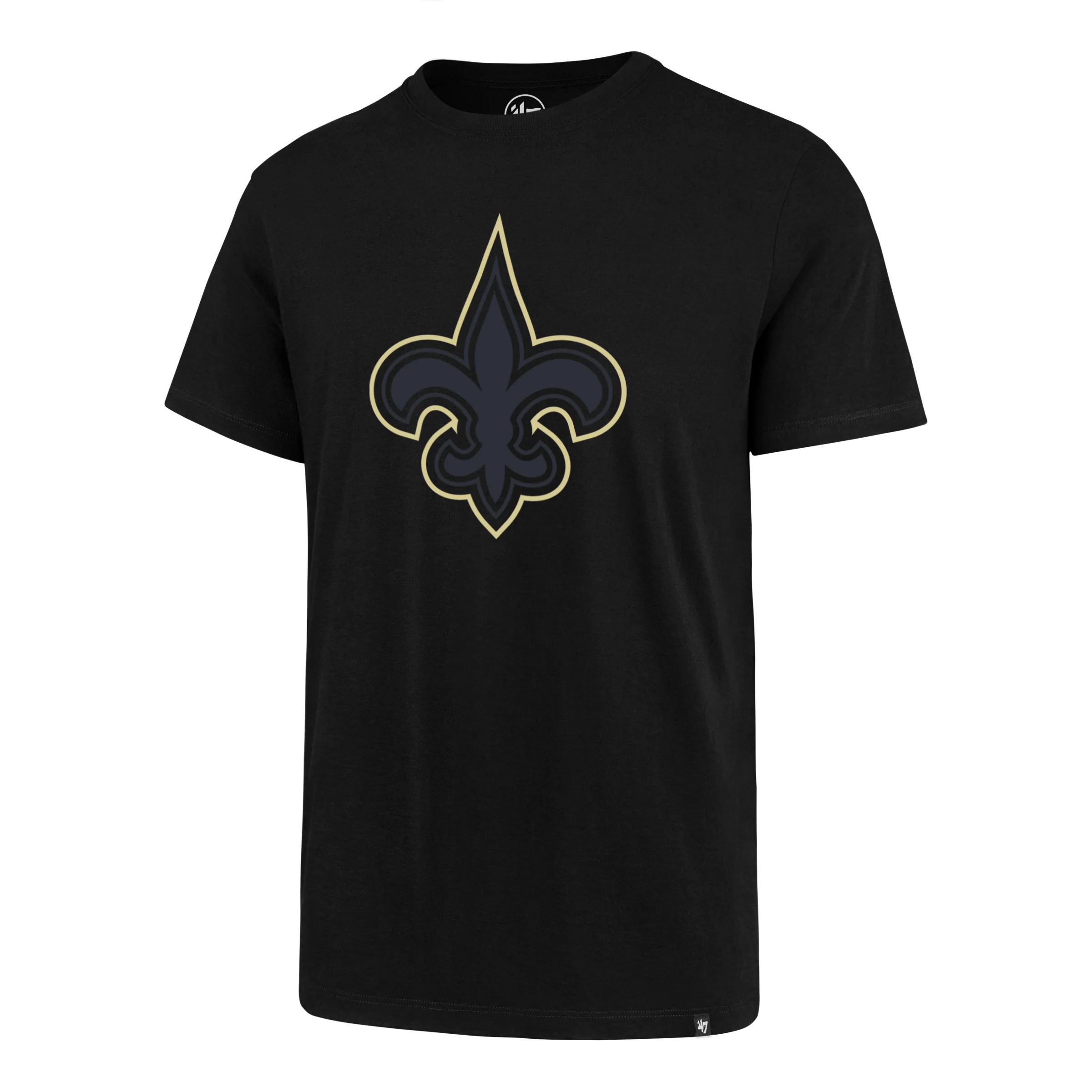 NFL New Orleans Saints '47 Pop Imprint Super Rival T-Shirt - Black