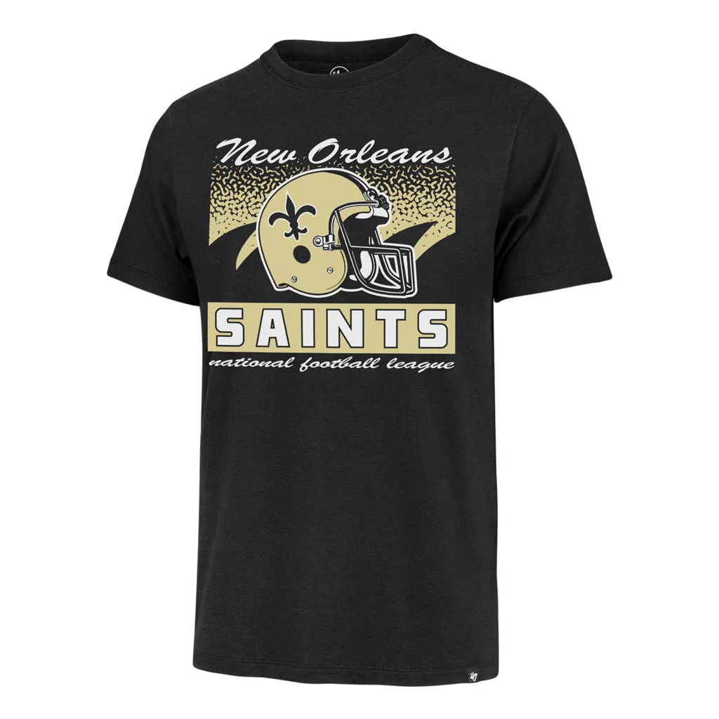 NFL New Orleans Saints '47 Waver Franklin T-Shirt - Black - Image 2