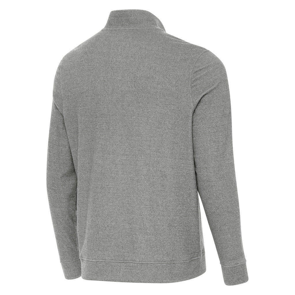 NFL New Orleans Saints Antigua Subtle 1/4 Zip Pullover Jacket - Heather black - Image 2