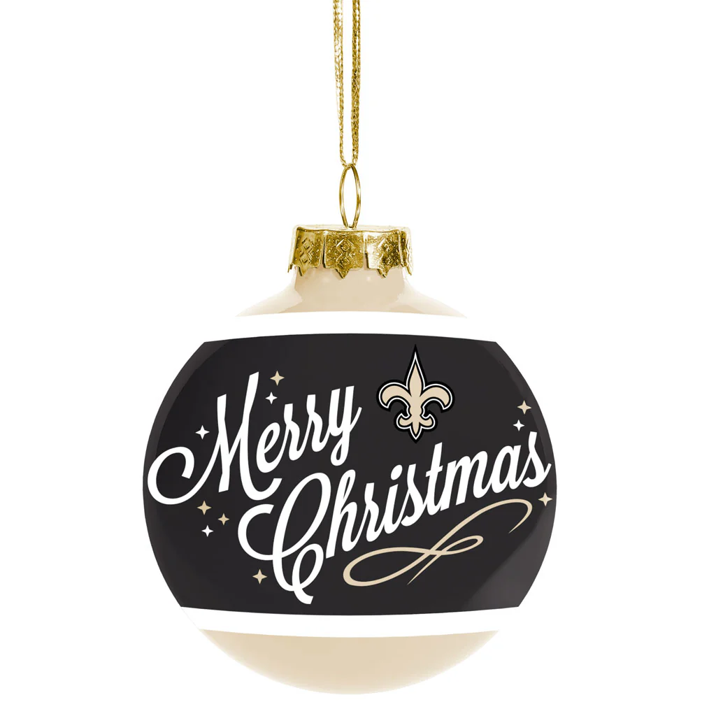 NFL New Orleans Saints FOCO Glass Ball Ornament - Image 2