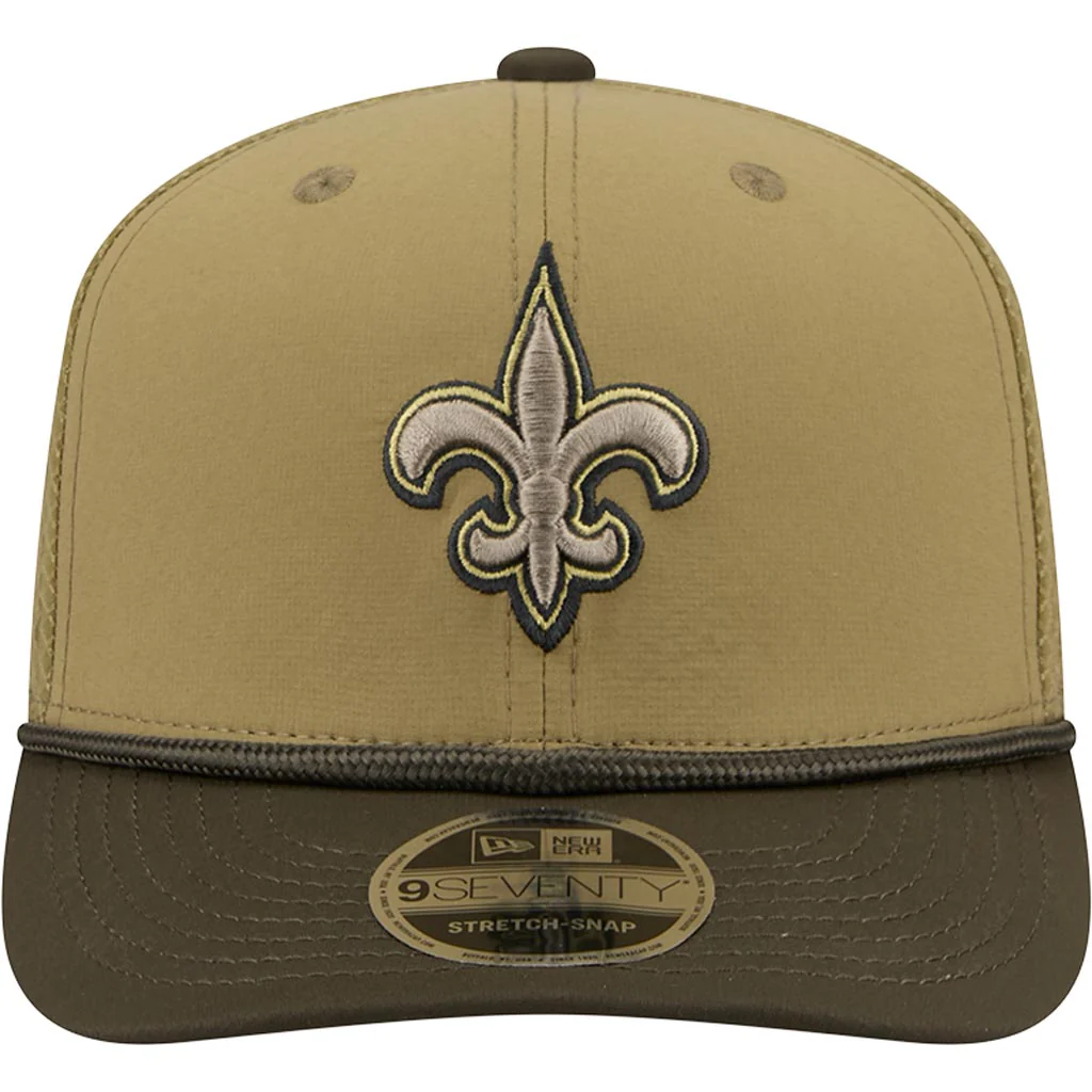 NFL New Orleans Saints New Era 2025 Salute to Service 9SEVENTY Stretch-Snapback Hat - Green - Image 3