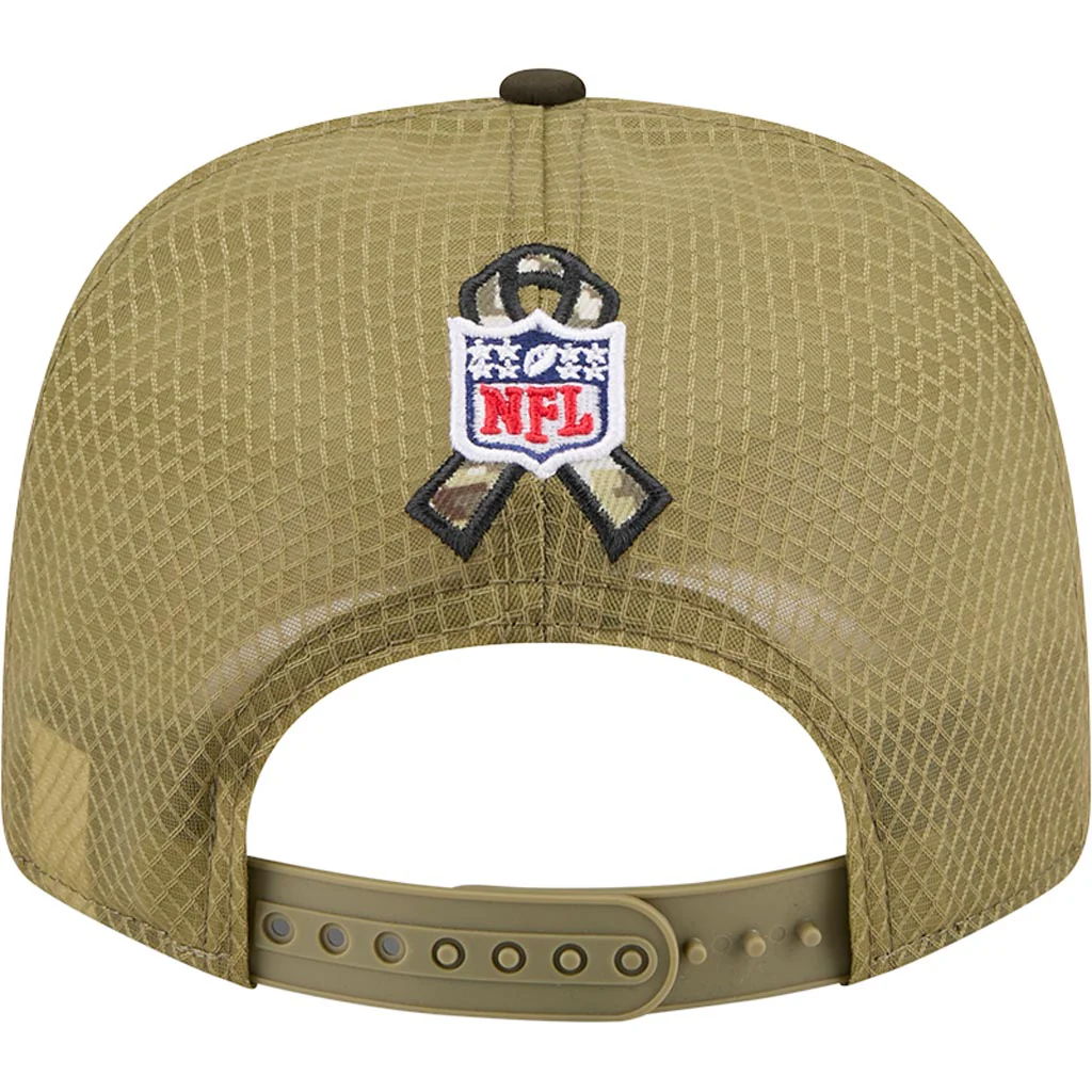 NFL New Orleans Saints New Era 2025 Salute to Service 9SEVENTY Stretch-Snapback Hat - Green - Image 4