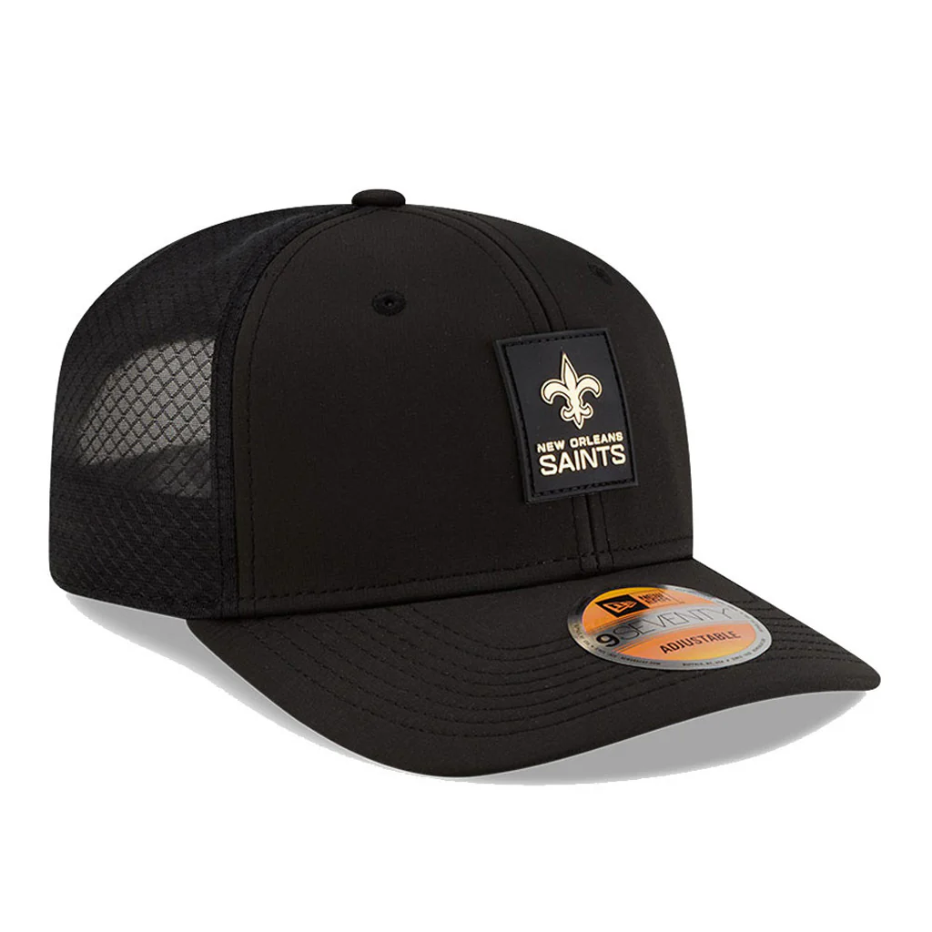 NFL New Orleans Saints New Era 2025 Sideline 9SEVENTY Stretch-Snapback Hat - Black - Image 2