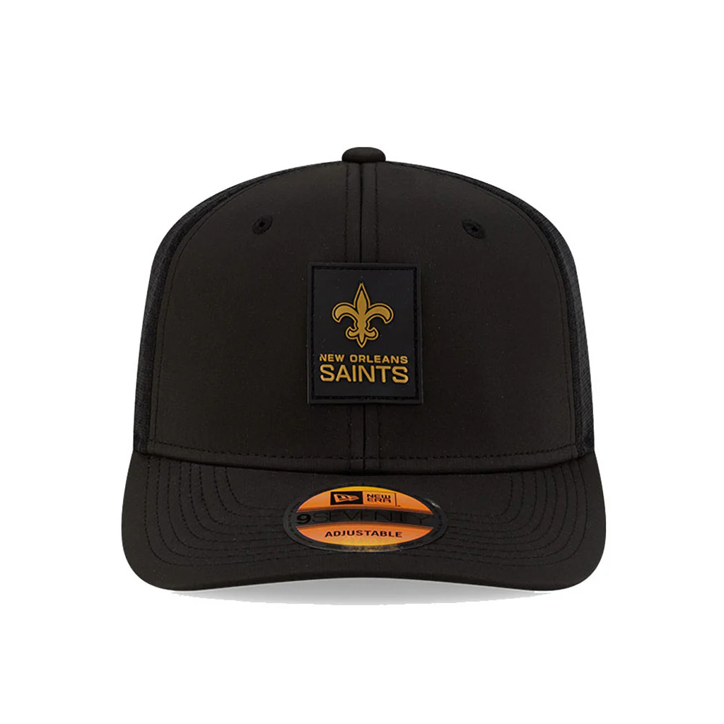 NFL New Orleans Saints New Era 2025 Sideline 9SEVENTY Stretch-Snapback Hat - Black - Image 3