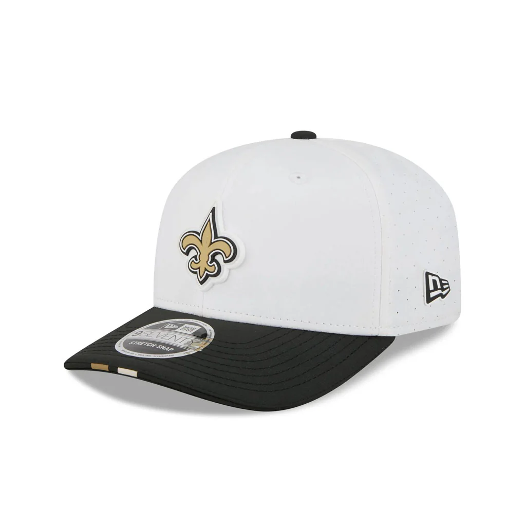 NFL New Orleans Saints New Era 2025 Training 9SEVENTY Stretch Snap Hat - White