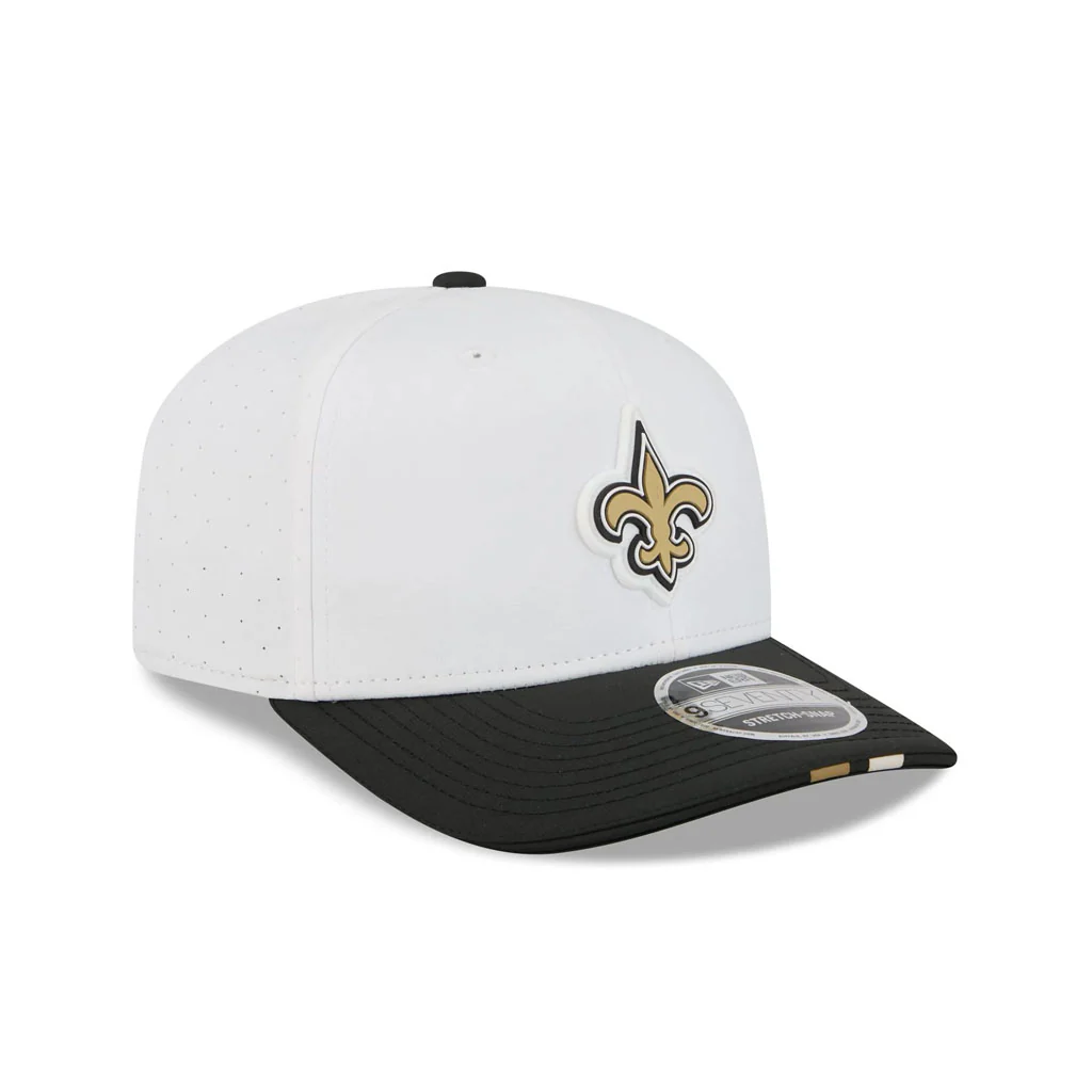 NFL New Orleans Saints New Era 2025 Training 9SEVENTY Stretch Snap Hat - White - Image 2