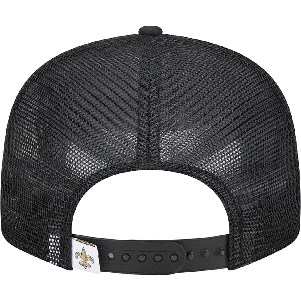 NFL New Orleans Saints New Era 9FIFTY Snapback Trucker Hat - Black - Image 4