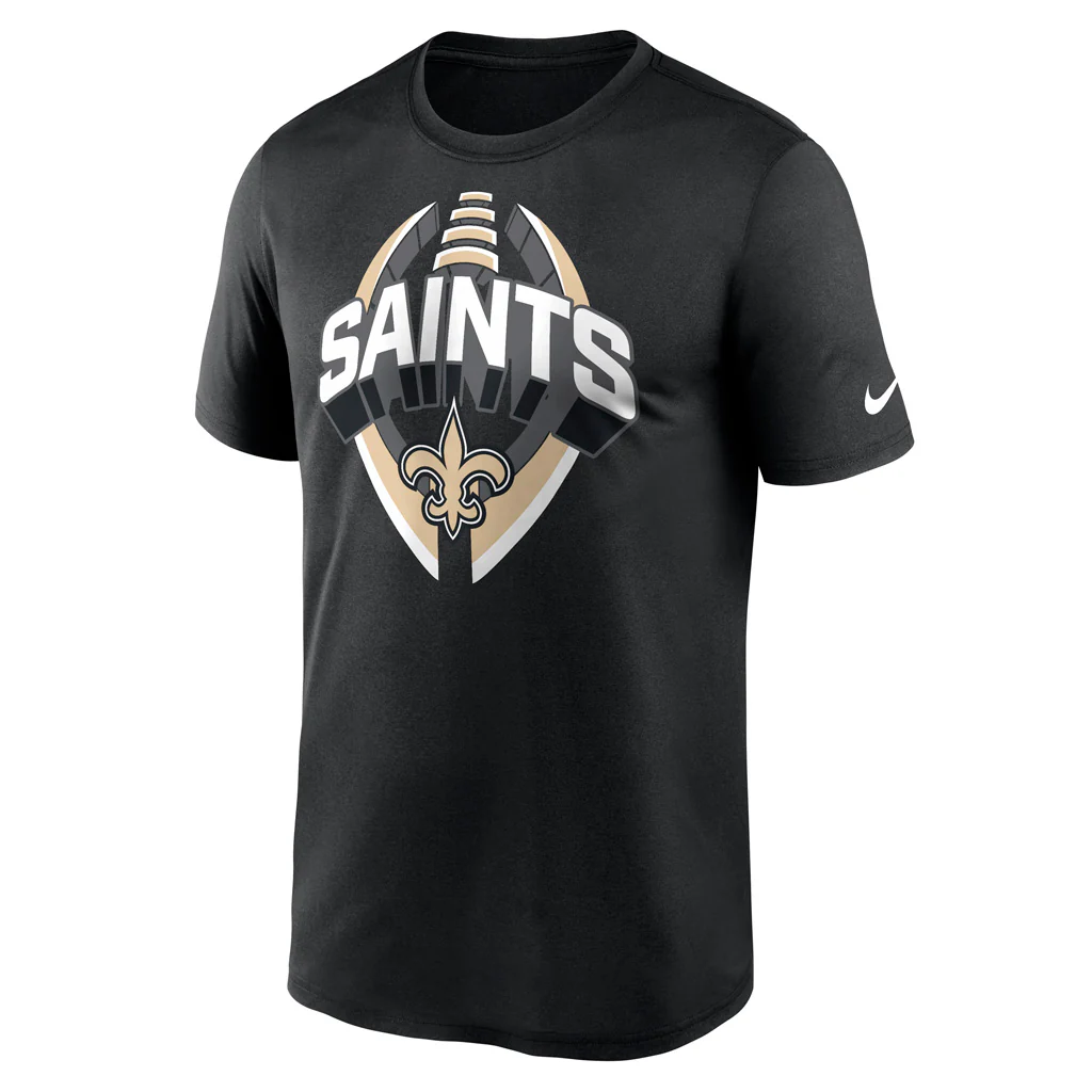 NFL New Orleans Saints Nike 2025 Icon Legend T-Shirt - Black - Image 2