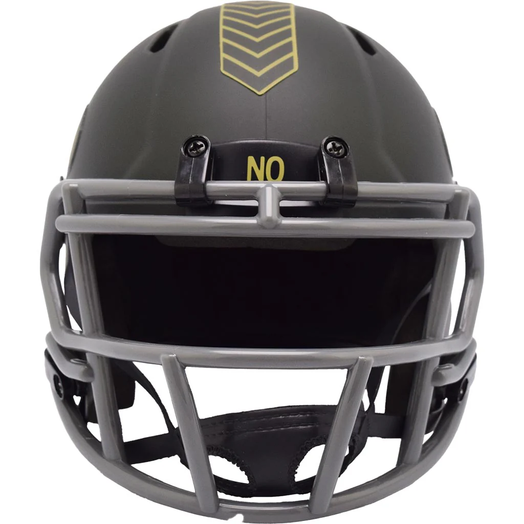 NFL New Orleans Saints Riddell 2025 Salute to Service Mini Speed Helmet - Green - Image 3