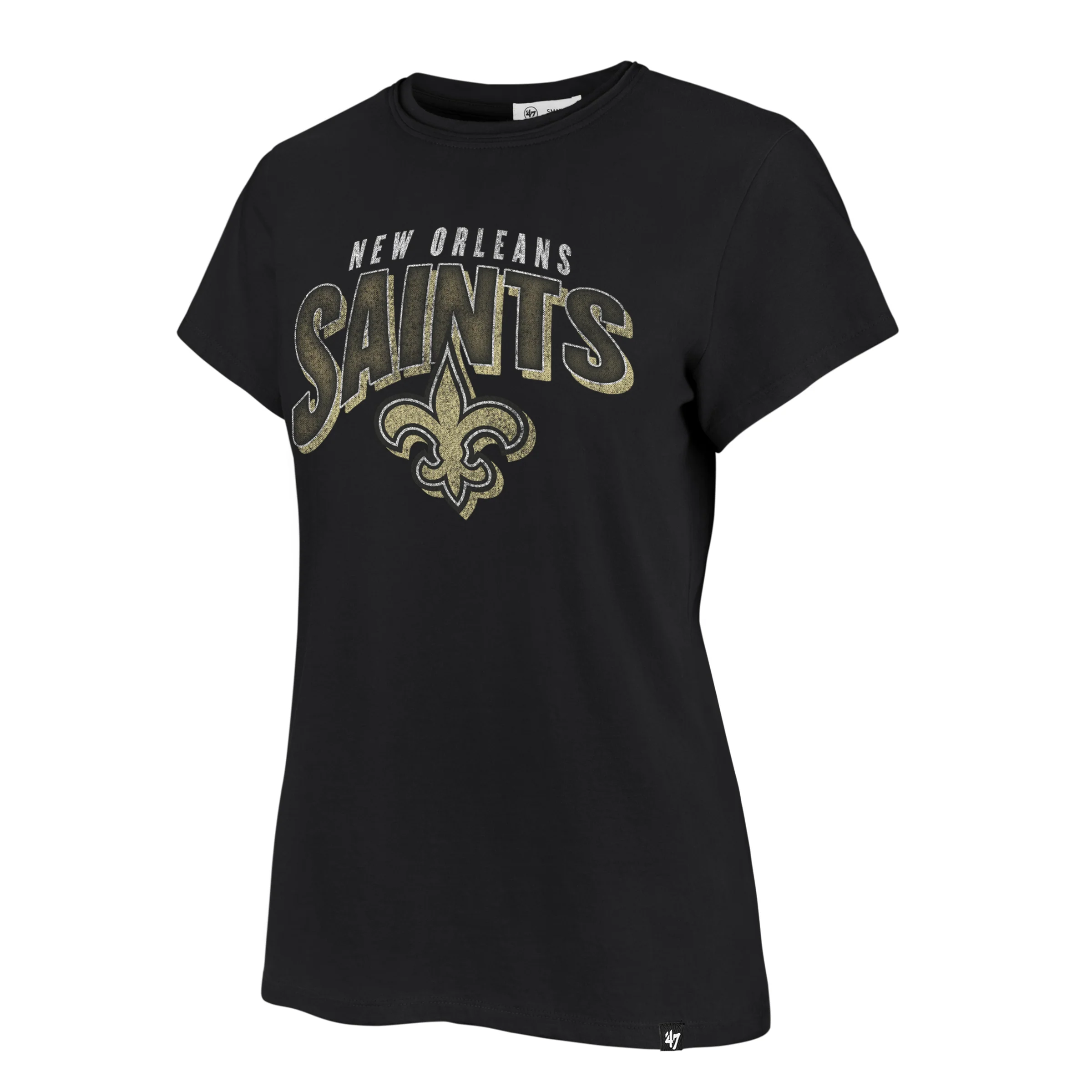 NFL New Orleans Saints Women's '47 Treasure Frankie T-Shirt - Black
