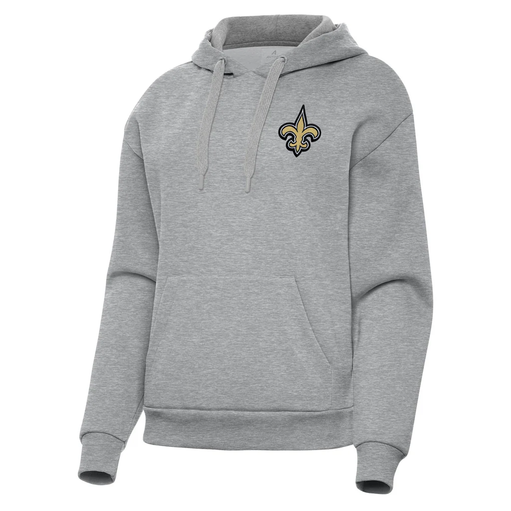 NFL New Orleans Saints Women's Antigua Victory Pullover Hoodie - Heather gray