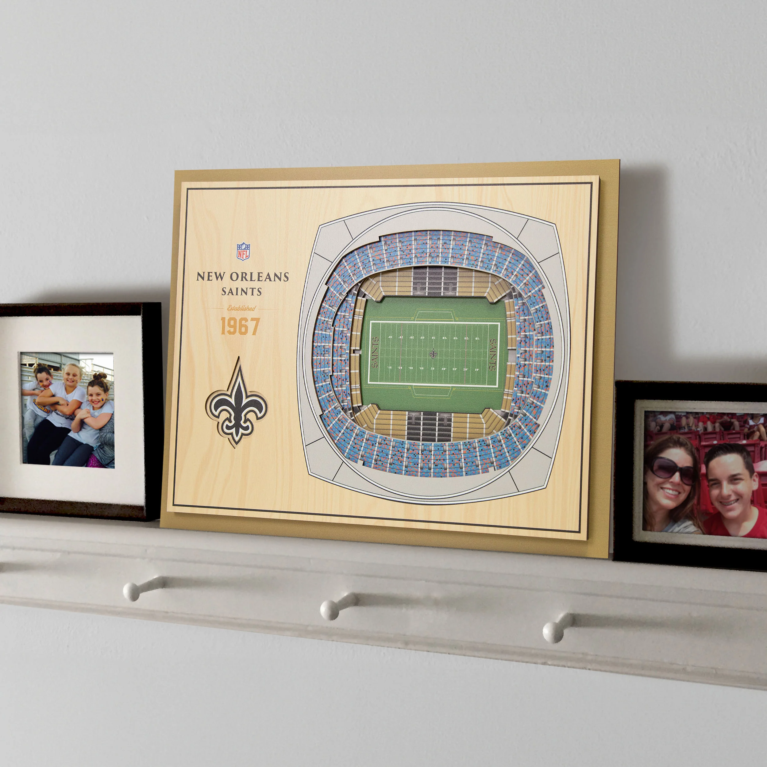 NFL New Orleans Saints You the fan 5-Layer Stadium View Wall Art - Image 2