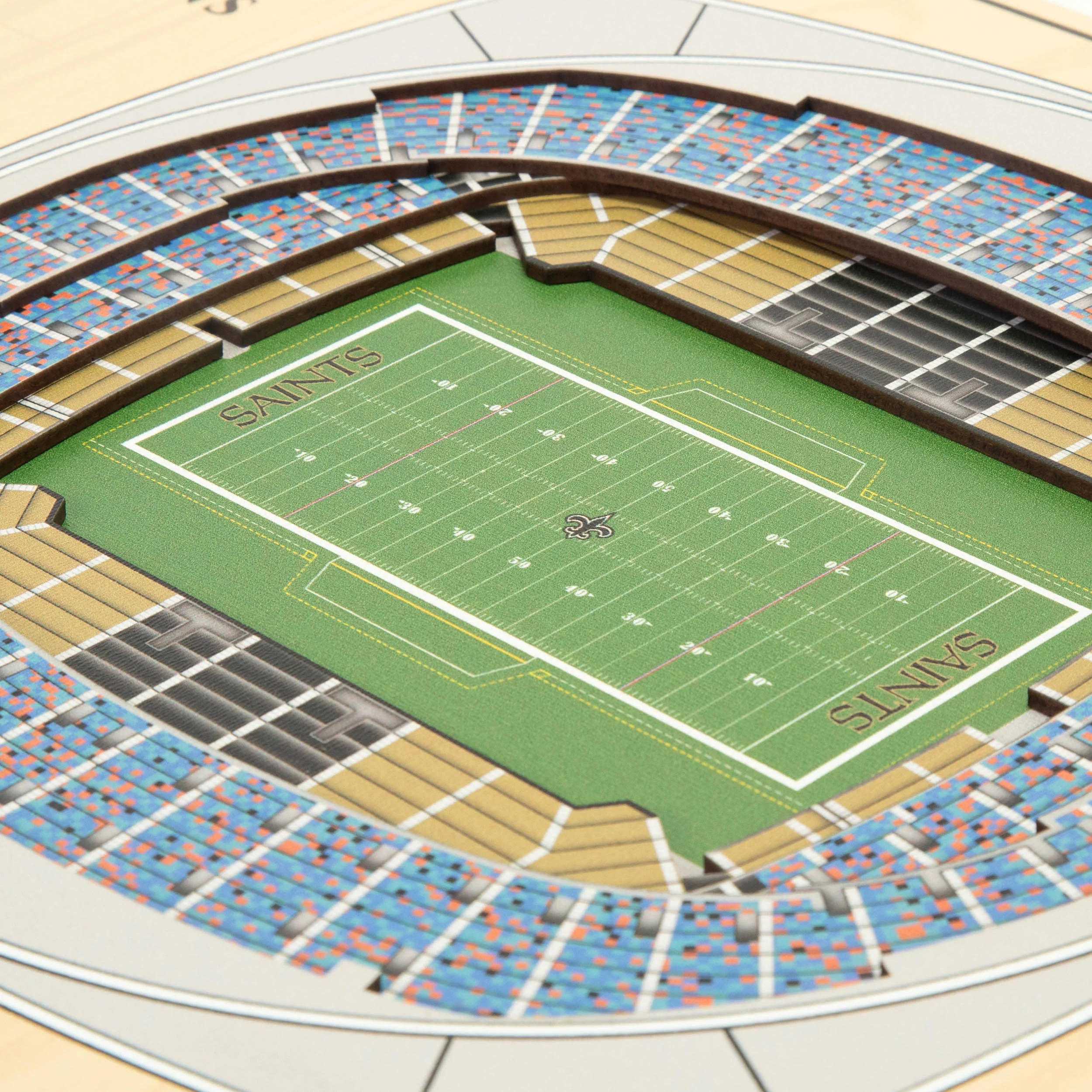 NFL New Orleans Saints You the fan 5-Layer Stadium View Wall Art - Image 3