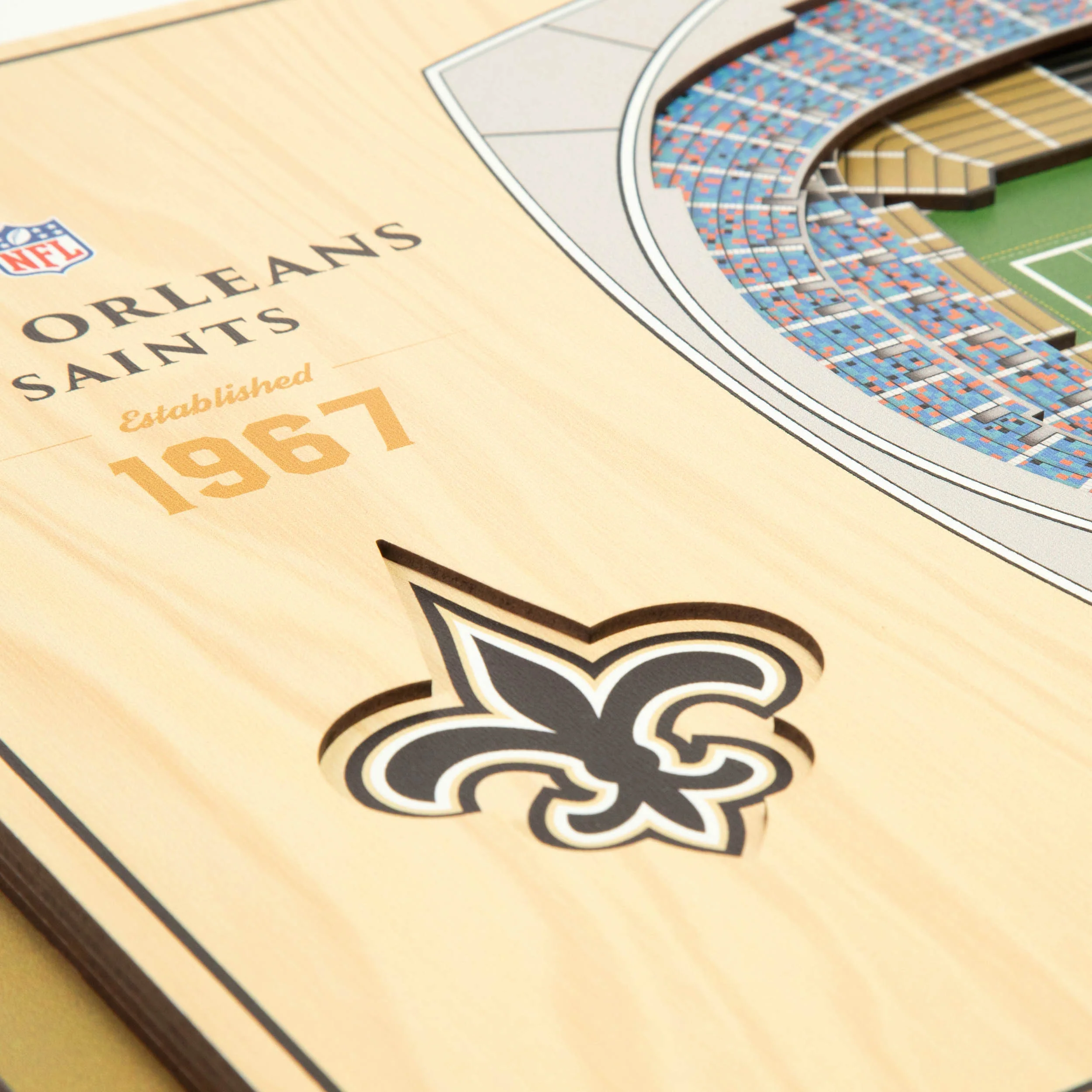 NFL New Orleans Saints You the fan 5-Layer Stadium View Wall Art - Image 4