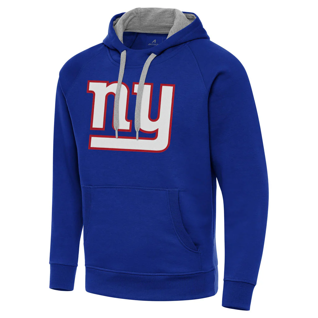 NFL New York Giants Antigua Full Front Victory Pullover Hoodie - Blue - Image 2