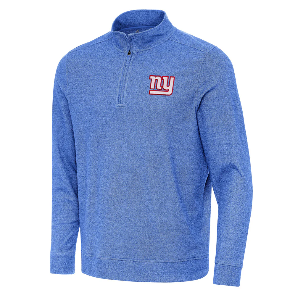 NFL New York Giants Antigua Subtle 1/4 Zip Pullover Jacket - Blue