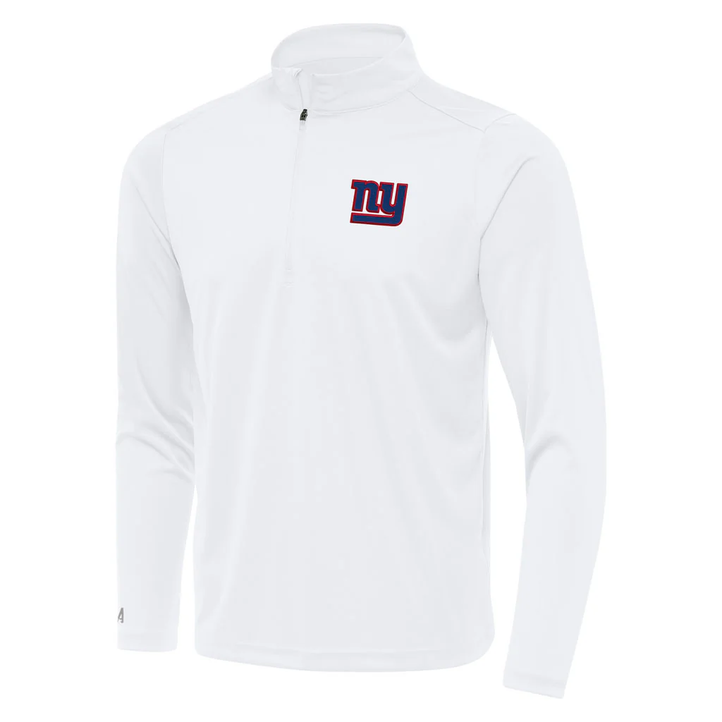 NFL New York Giants Antigua Tribute 1/4 Zip Pullover Jacket - White