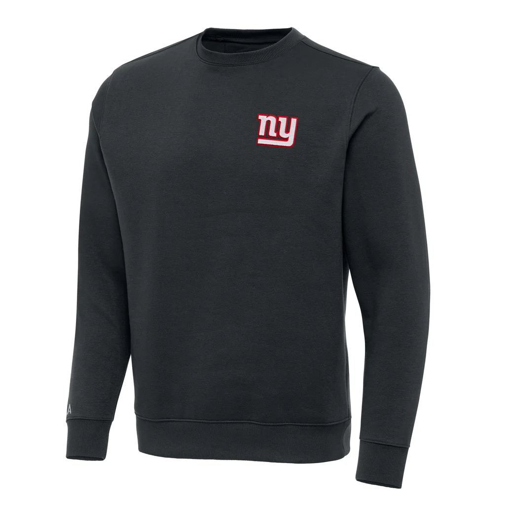 NFL New York Giants Antigua Victory Crewneck Sweater - Charcoal