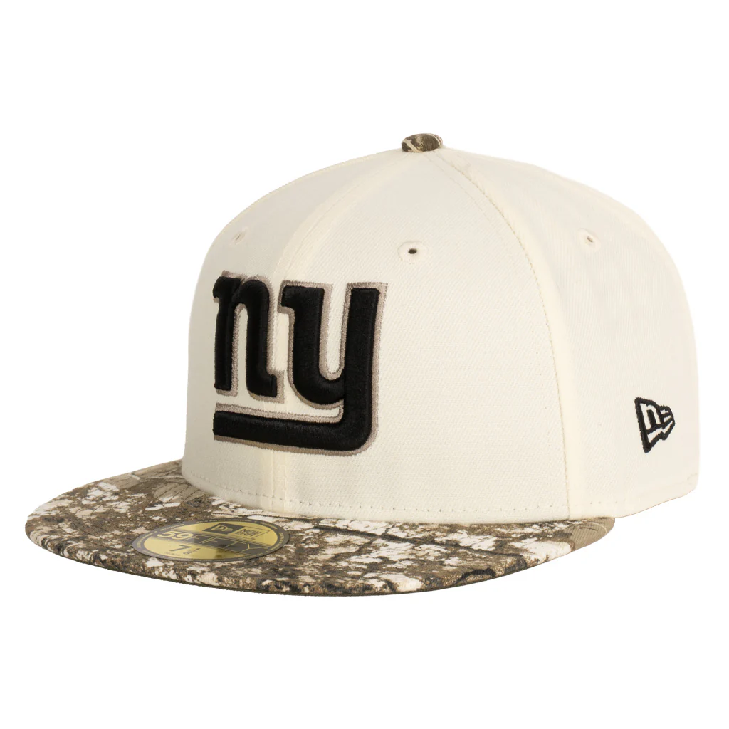 NFL New York Giants New Era Real Tree Two-Tone 59FIFTY Fitted Hat- Cream - Image 2